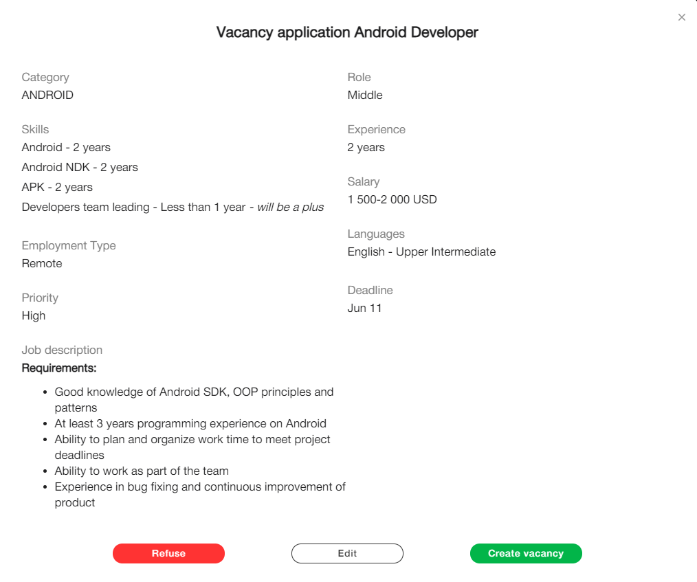 V vakansiyu1 2 - Vacancy Application