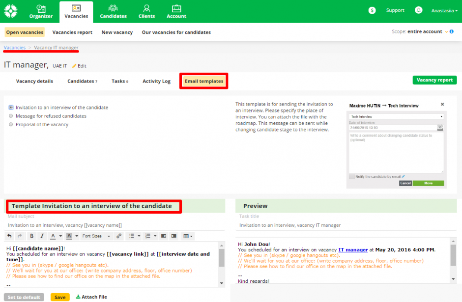 email templates