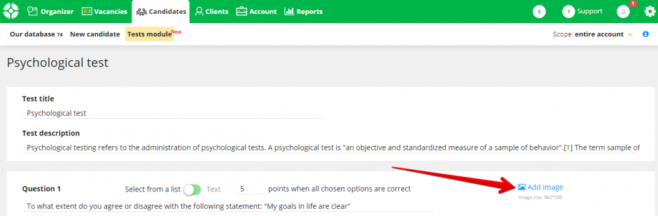 Tests module _ CleverStaff