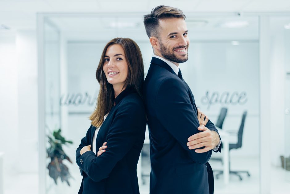 woman and man